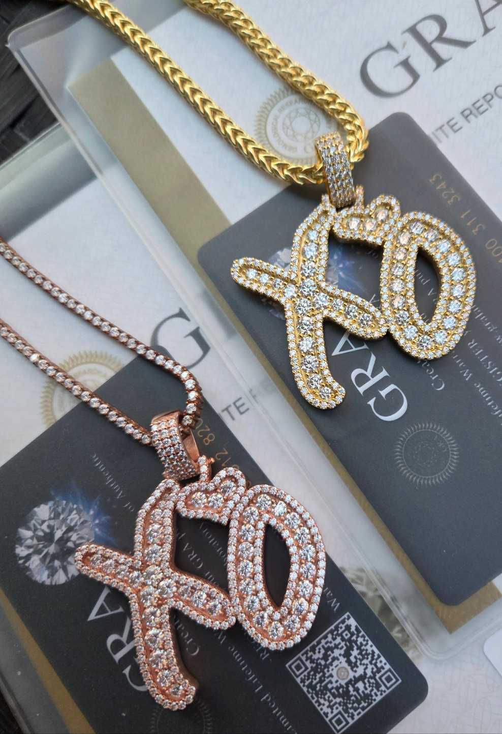 Timeless XO Pendant + Cuban/Tennis Chain (VVS1 Moissanite Edition)
