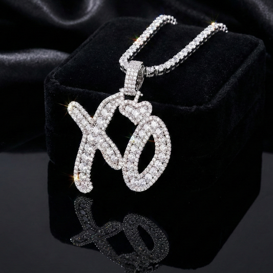 Zeitlose XO-Kette – Der ultimative Iced-Out-Anhänger + Tenniskette aus 925er Sterlingsilber