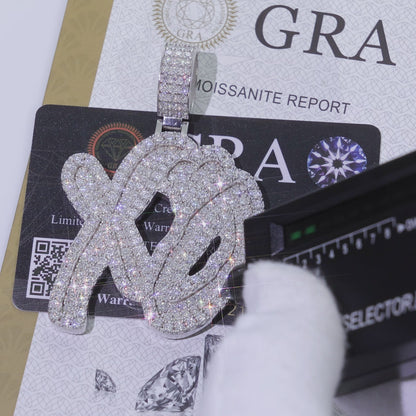 Moissanite OG Iced-Out XO Pendant + Tennis Chain