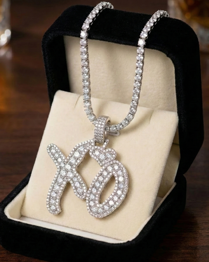 xo chain moissanite xo chains gra moissanite xo chain the weeknd necklace the weeknd merch the weeknd pendant VVS1 Moissanite XO Pendant The Weeknd XOTWOD